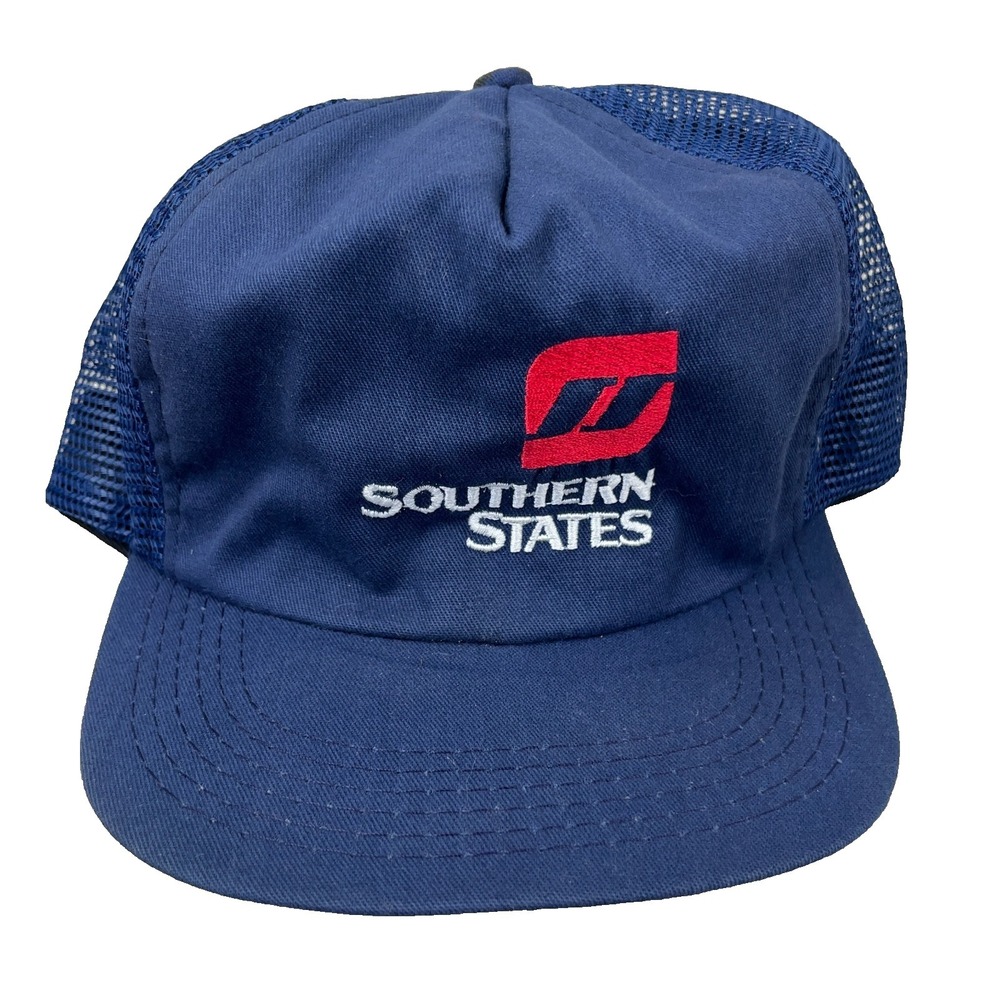 Vintage Southern States Trucker Hat Cap SnapBack Mesh Made In USA Farm 90s BG